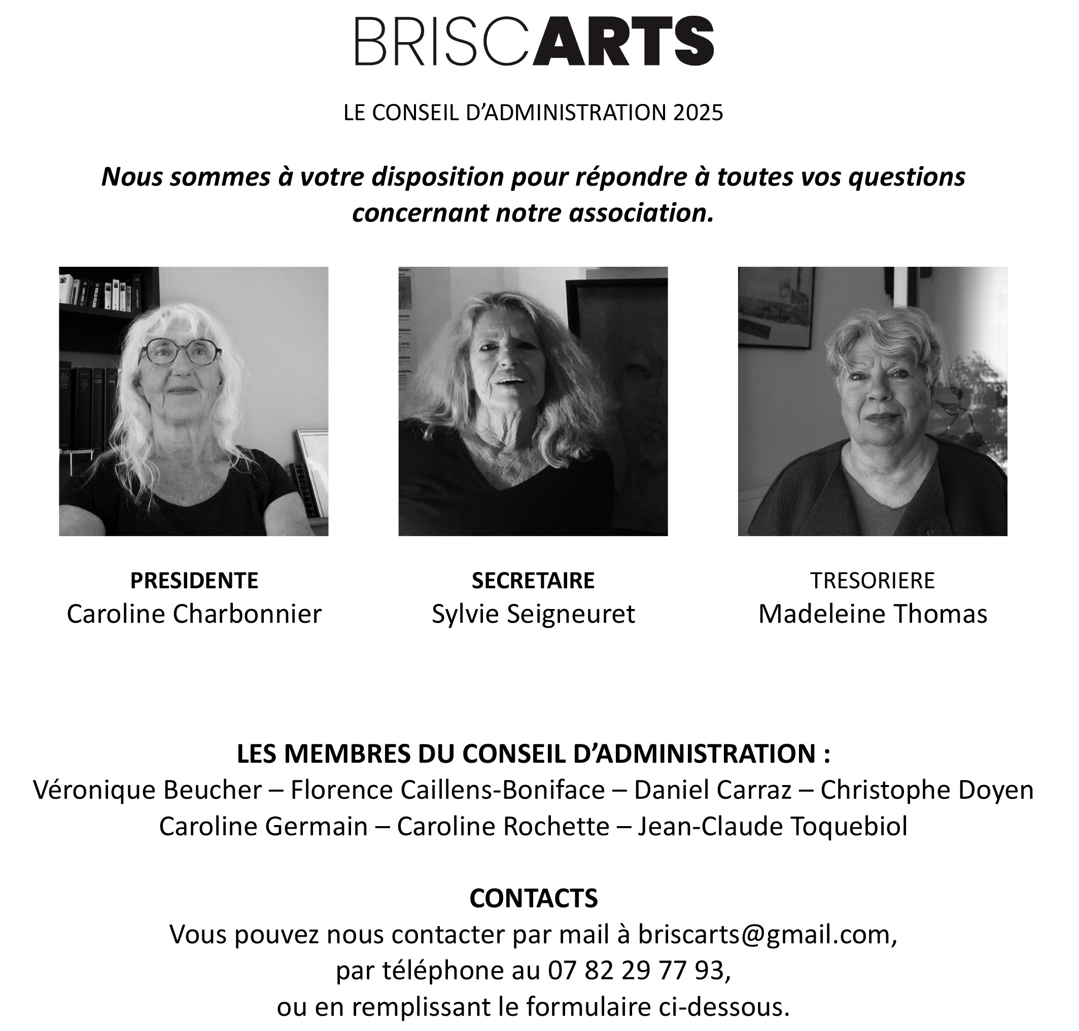 Trombinoscope Conseil Administration 2025